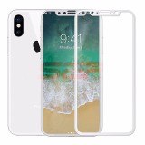 Folie Sticla 5D Full Glue iPhone X / XS Alba, Protectie Ecran Premium