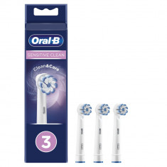 Set 3 rezerve periuta de dinti electrica Braun Oral-B Sensitive Clean, Clean&Care, 80338478