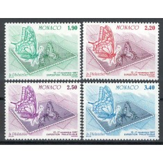 Monaco 1987 Mi 1814/17 MNH - &bdquo;50 de ani de la Oficiul pentru Emisiuni de timbre&rdquo;