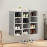VidaXL Dulap pentru pantofi Gri beton 77.5 x 30 x 67 cm Lemn compozit
