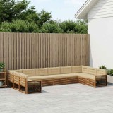 Cumpara ieftin Set de canapele de exterior 10 buc. 10-Locuri Natural si Bej