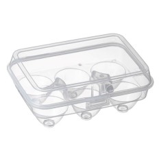 Cutie cu capac pentru depozitare oua,6 locuri,plastic,17x12x7 cm