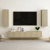 Set 5 piese dulapuri TV Gossi, stejar Sonoma, lemn prelucrat, 60x30x30 cm (3 buc) si 30.5x30x90 cm (2 buc)