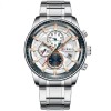 Ceas Barbatesc Curren 8362-SR Cronograf Argintiu, Otel Inoxidabil, Quartz, Sport-Elegant, Cadran Alb-Auriu, Rezistent Apa
