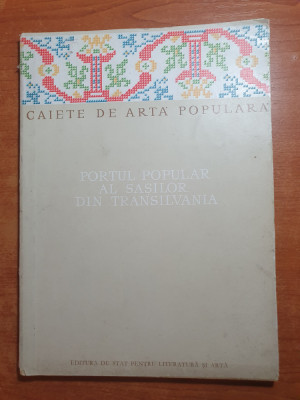 caiete de arta populara - portul popular al sasilor din transilvania-anul 1956 foto