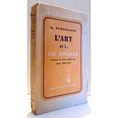 L&#039;ART ET LA VIE SOCIALE par G. PLEKHANOV , 1949