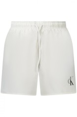 Calvin Klein Pantaloni scurti barbati pentru inot cu logo, regular fit, alb foto