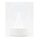 Lampa LED decorativa 3D eMazing, in forma de roata panoramica, inaltime 20 cm si lumina multicolora