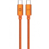 Cablu Date si Incarcare USB-C - USB-C Forever Saffron, 60W, 1m, Portocaliu