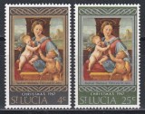 St. Lucia 1967 - Crăciun - Picturi de Raphael, MNH