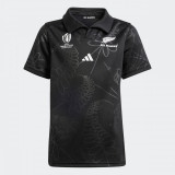 Tricou Rugby All Blacks Noua Zeelandă Negru RWC23 Copii