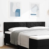 Cap de pat LED Design cu blocuri de diamant Negru 180 cm Țesătură