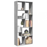 VidaXL Bibliotecă/separator cameră gri sonoma 67x25x161,5 cm lemn