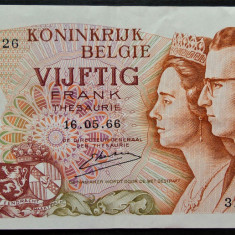Bancnota 50 FRANCI - BELGIA, anul 1966 * cod 949 = excelenta