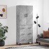 VidaXL Dulap &icirc;nalt, gri beton, 69,5x34x180, lemn compozit 3195871