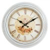Ceas de Perete Lioness Alb Auriu 30cm, Analogic, Stil Clasic cu Cifre Romane