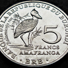 Moneda exotica 5 FRANCI AMAFARANGA - BURUNDI, anul 2014 *cod 5109 B = UNC