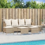 vidaXL Set canapele de grădină cu perne, 5 piese, bej, poliratan 3261561