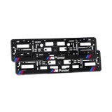 Set 2 suporti numar inmatriculare personalizat - M Power