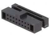 Conector IDC mufă mamă 16 PIN pentru cablu bandă 0,635mm, CONNFLY