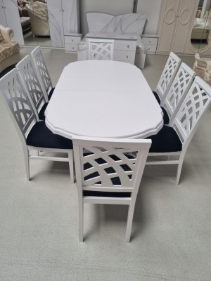 SET MARCO 1 MASA 160/195 CM + 8 SCAUNE PERSONALIZABIL PE CULORI foto
