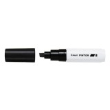 Marker cu vopsea pe baza de apa, varf tesit 8mm,Pilot Pintor, negru