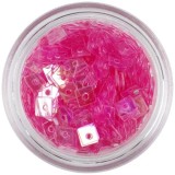Decoraţiune pentru unghii - pătrate cu gaură, roz deschis, INGINAILS