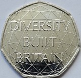 50 pence 2020 Marea Britanie, Celebrating British Diversity, unc-Aunc, km#1818