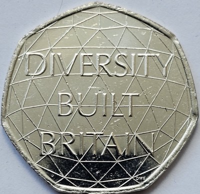 50 pence 2020 Marea Britanie, Celebrating British Diversity, unc-Aunc, km#1818 foto