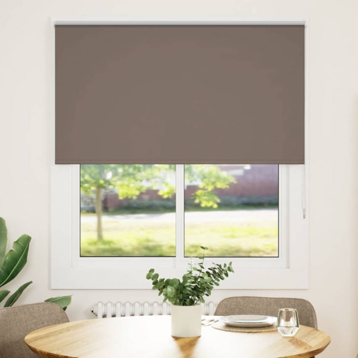 vidaXL Jaluzea cu role opace cafea 120x175 cm lățime țesătură 116,6 cm