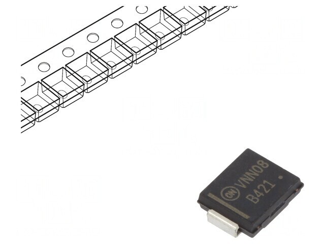Diodă Redresoare Schottky SMD 200V 4A 35ns SMC Rola/Banda
