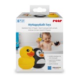 Set jucarii de baie din silicon pentru bebelusi MyHappyBath Toys , 6+ luni, Reer 76093 Children SafetyCare