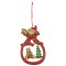 Ornament de brad ursuleti, flippy, multicolor, lemn, 10 cm