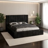 Pat Tapitat Rubin Negru Catifea Premium Expediere rapidă