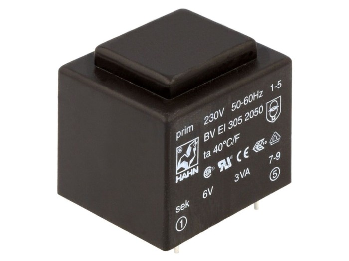Transformator &icirc;ncapsulat 3VA 230V 6V