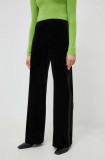MAX&amp;Co. pantaloni femei, culoarea negru, lat, high waist, Max&amp;Co.