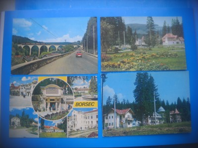 HOPCT LOT 3800 -4 CARTI POSTALE-BORSEC -JUD HARGHITA-CIRCULATE foto