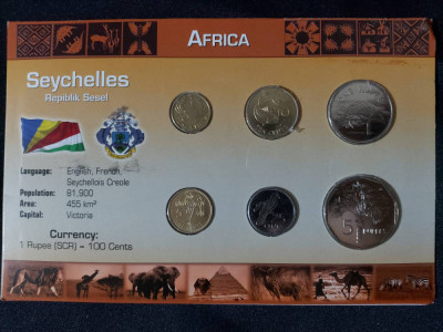 Seria completata monede - Republica Seychelles 2004-2007 , 6 monede foto