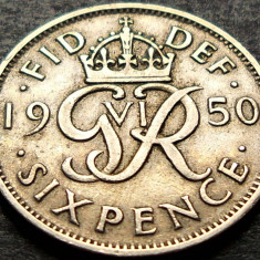 Moneda istorica 6 (SIX) PENCE - Marea Britanie / ANGLIA, anul 1950 * cod 2360