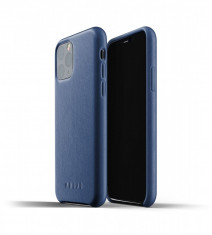 Husa de protectie Mujjo pentru iPhone 11 Pro, Piele, Monaco Blue foto