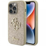 Guess Husa Fixed Glitter 4G Metal Logo iPhone 15 Pro Max Auriu
