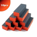 Cumpara ieftin Inginails Pilă unghii cu trei fețe, negru-portocaliu 100/100 - 10buc
