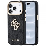 Husa pentru Apple iPhone 18 Pro / 17 Pro, Guess, 4G Big Strass Logo, Neagra
