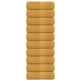 Gossi prosoape de baie, frogn, 10 buc., aurii, 30x30 cm, 360 g/m2