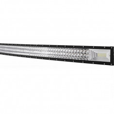 LED Bar Auto Curbat 702W, leduri pe 3 randuri, 12V-24V, 49140 Lumeni, 50&quot;/127 cm, Combo Beam 12/60 Grade