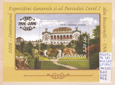 2006 Centenarul Expozitiei in Parcul Carol Bl.379 LP1725 MNH Pret 2+1Lei foto