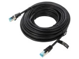 Patch Cord F/UTP Cat5e 15m Negru Ecranat