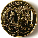GUERNSEY 5 POUNDS 2002, Golden Jubilee, Europa, Cupru-Nichel