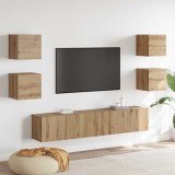 vidaXL Cabinet TV 6 pcs Maro 160 x 30 x 30 cm Lemn compozit