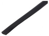 Ecran PVC negru pentru orificii și margini, L: 10m, H: 8mm